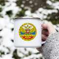 DIY Russian national emblem Enamel Cup VKS Coffee Cup 11oz Fun Ceramic Coffee Tea Cocoa Cup Handle Tea Cup Fan Drink Cup