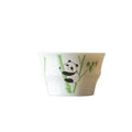 Panda Tea Cup White Porcelain Handmade Japanese Style Gongfu Tea Set Cup Home Office Decor Gift