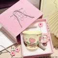 Creative flower mug household ceramic cup high value water cup girls gift souvenir coffee cup
