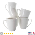 6 Piece Porcelain Mug Set 12 Oz Dishwasher Microwave Safe Durable Coffee Tea Cups Home Gatherings Special Occasions
