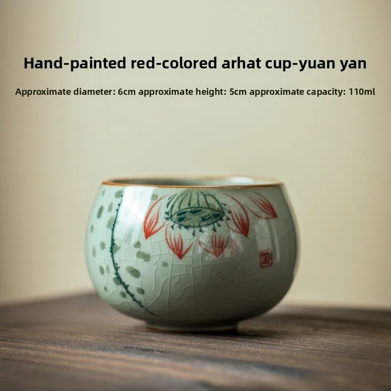 Handmade Ceramic Tea Cup, Porcelain Tea Bowl, Espresso Cups, Pottery Coffee Mug, Afternoon Teacup Mugs, Coffee Cups, 6PCs Set